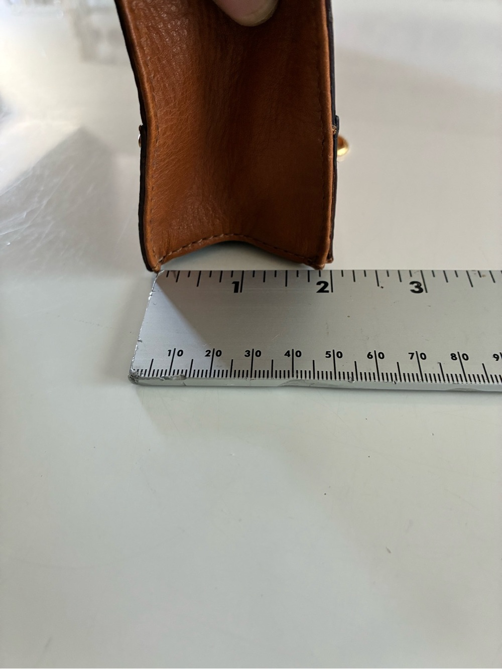 VTG Michael Kors Cognac Lamb Leather Western Scalloped Studded Zip Clutch-READ - Picture 15 of 15